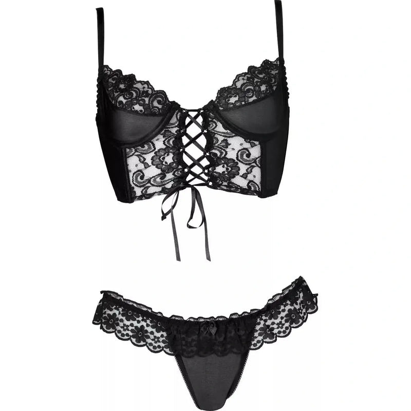 Gaelle - Seductive Bustier Set - Black - Christine le Duc