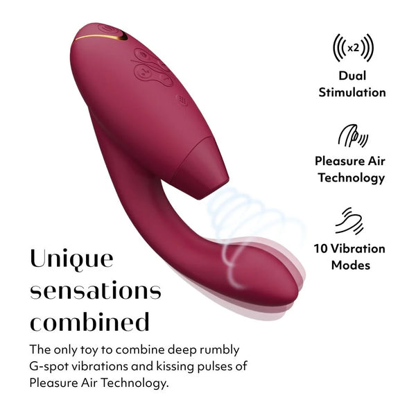 Womanizer Duo 2, Bordeaux - Dual Clitoral & G-Spot Stimulator