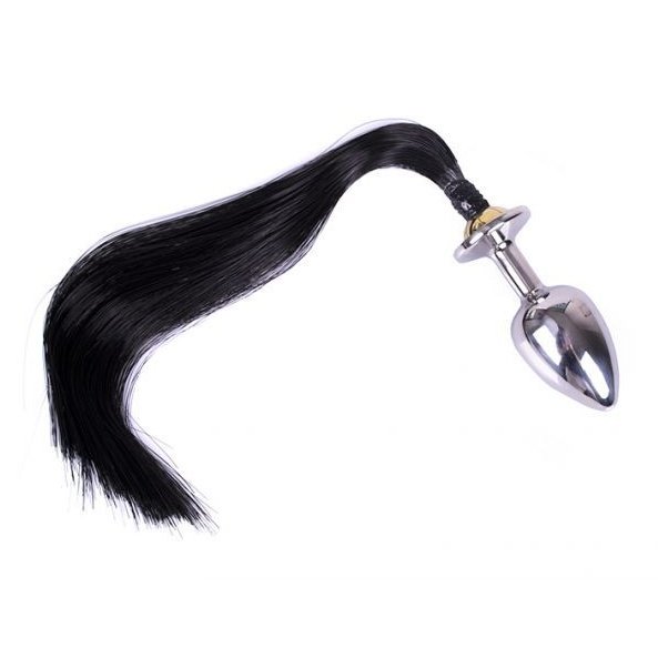 Buttplug with Horsetail - Black - Your Perfect Moment